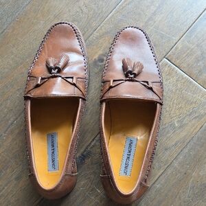 Johnston & Murphy Brown Leather Loafers Moccasin-Style Slip-Ons